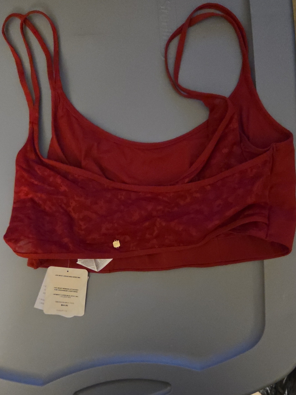 Fabletics Red Double-Strap Bralette